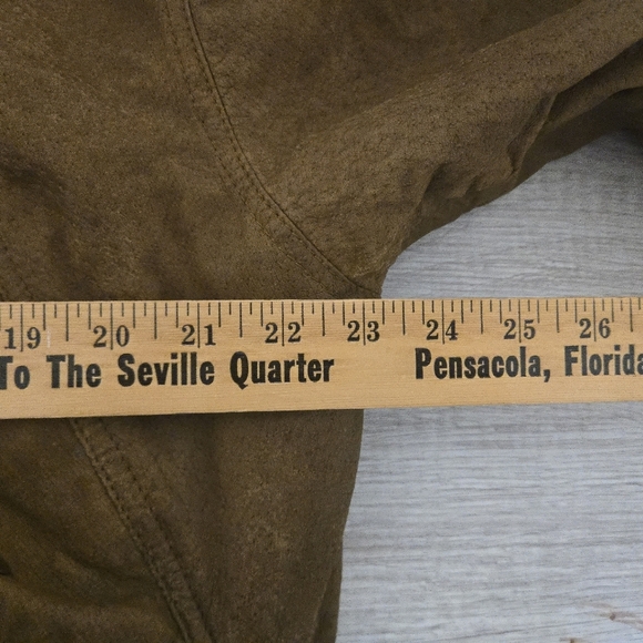 Vintage Bugle Boy Leather Bomber Jacket Mens Large Brown Naturally Distressed - Picture 7 of 9